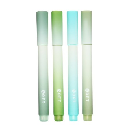 A set of markers-textbooks 4 pieces/4 colors, pastel blue-green gradient