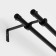 Benchy Twesscopic two-row forged cornice, metal, 160-300 cm, black color