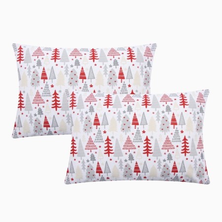 A set of pillowcases "Ethel" New Year’s Pattern, 50x70 cm - 2 pcs, 100% cotton, calico
