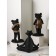 Set of figures "Frog", Polystone, 38 cm, black-gold color