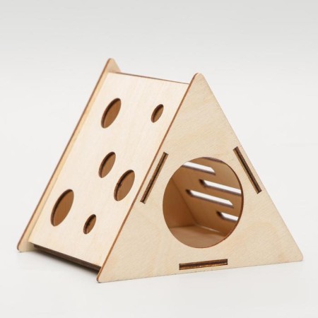 House for rodents "Cheese", 12.5 x 11.5 x 11 cm