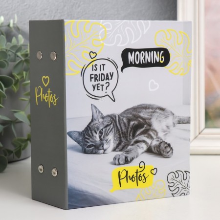 Photo album in 100 photos 10x15 cm, plastic. sheets "Fluffy Pets" Murrr