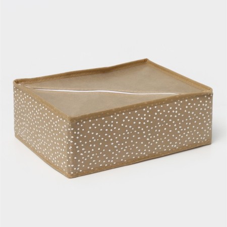 Organizer for storing linen Dailan "Points", 12 cells, 27 × 20 × 10 cm, beige color-5
