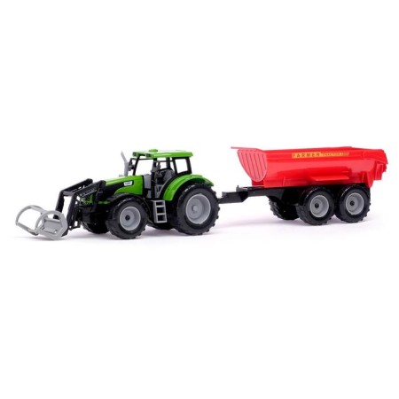 Tractor inertial "Farmer", with a trailer, scale 1:32, mix-6