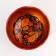 Salad bowl, carved, 15-16 × 7 cm, Khokhloma