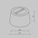 Components for textile suspension system Technical tra130crduo-b, 7.5x7.5x4.3 cm, black color