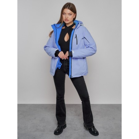 Ski jacket female, size 48, purple color-11