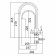 Fashun A54309-C kitchen mixer, single-leaf, with output for drinking water, satin
