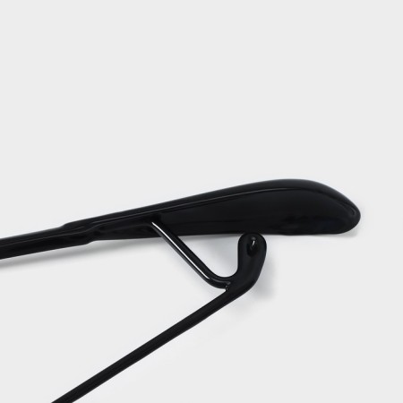 Shoulders - hanger for clothing, 43.5 × 20.5 cm, wide shoulders, black color-2