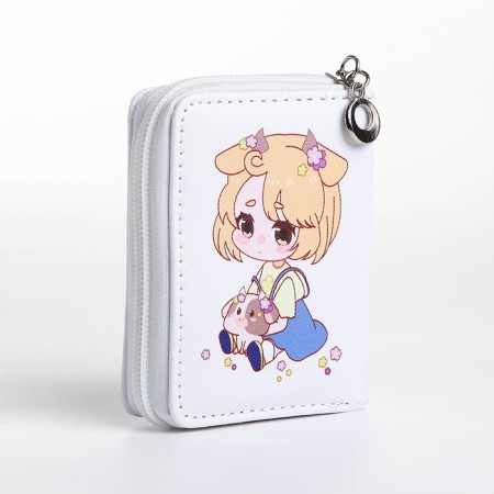Children's wallet with lightning, white color-2