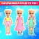 A toy-scurry "Happy New Year!" with a doll and hairpins, mix