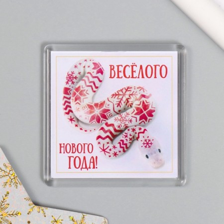 Set "Snake. Patterns" (keychain 3.5x5 cm, magnet 5.7x5.7 cm)-2