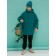 Windbreaker for boys, height 134 cm, emerald color