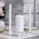 Candle-cylinder wedding "roses", 14x7.5 cm, white, home