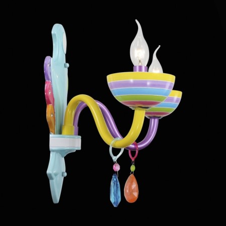 Sconces st. SL672.781.02. Ornato. 2x40 watts, E14, 35x32 cm, colorful color-6