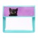 A5 notebook folder (230 x 190 x 50 mm), with Velcro valve, plastic/textiles, calligrata, "black cat"