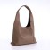 Women's bag on the button, cosmetic bag, dark beige color
