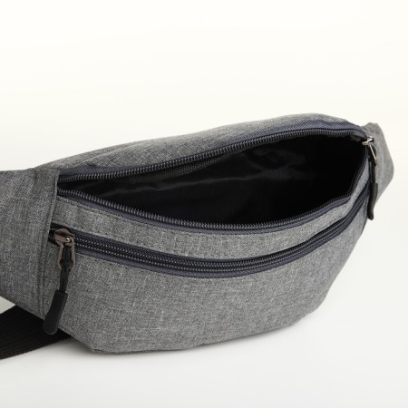 Waist bag, 33*9*14 cm, lightning department, 3 n/pocket, gray-5