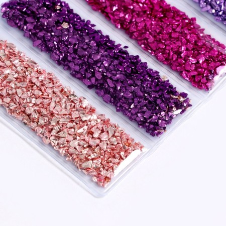 Glass chips for epoxy resin, set of 6 colors, weight 1 color - 5 g-1