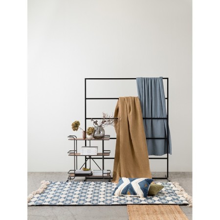 Blue -colored cotton carpet Argyle Ethnic, size 160x230 cm-7