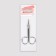 Scissors are manicure, for cuticles, bent, narrow, 9 cm, silver color