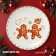 New Year's dosteen plate "Ginger men", 20 × 20 × 2.5 cm