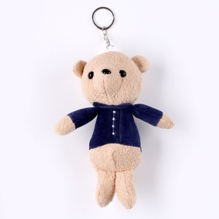 Soft toy "Bear", on a key fob, color mix-5