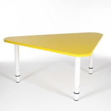 Table triangle growing gr.0-3 on a metal frame, yellow