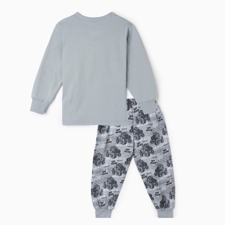 Pajamas for a boy, gray color, height 98 cm-3