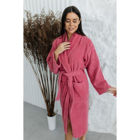Frequency bathrobe, size 48, raspberry color-9