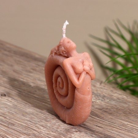 Candle "Mermaid" 6.5x4x8 cm, soy wax mix-2