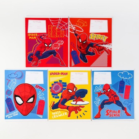 A set of notebooks is 20 pieces, 12 sheets, spider-man-1