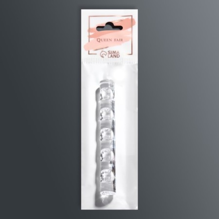 Manicure handle stand, 5 sections, 8 × 1 cm, transparent color-4
