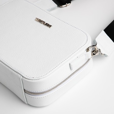 Women's bag over the shoulder Textura, small size, white color-4