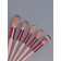 Makeup brushes, set - 13 pcs, 10 - 22 (± 1) cm, lilac color