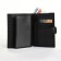 Male purse on the button, department for auto documents, black color