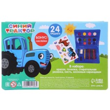 Set for creativity, 24 subjects, blue tractor