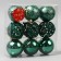 Set of balls plastic D-5.5 cm, 9 pcs "carnival" curls, green