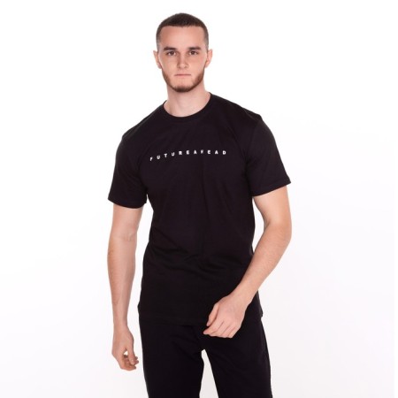 Male T -shirt with print "Futureahead", Black color, size 52