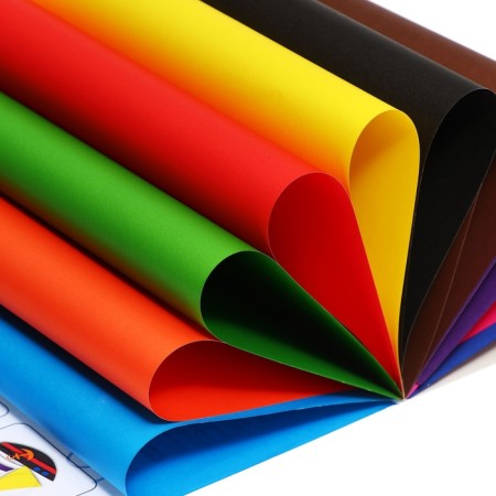 Colored paper A4, 10 colors, 10 sheets, erichkrause, bilateral, non -nominated, on gluing, density 80 g/m2, crafts of crafts-4