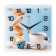 Wall clock, interior: kitchen, "pleasant breakfast", 25 x 25 cm