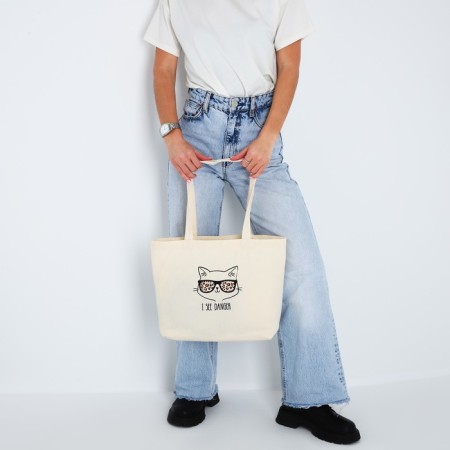 Ashop bag without lightning, without lining, beige color-5