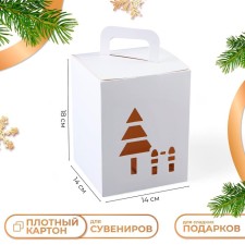 Box a gift gift, New Year's packaging, 14 x 14 x 18.