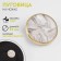 Metal button on the leg "stone", decorative, d = 25 mm, white/gray/gold color