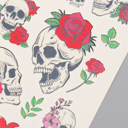 Tattoo on the body color "CHERP and Rose" 7.5x14 cm-2
