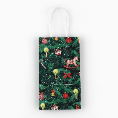 Package Gift Craft "New Year's Christmas tree", 12 x 21 x 9 cm, New Year-6