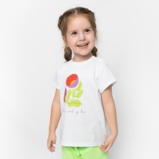 T -shirt for girls, height 74 cm, white color