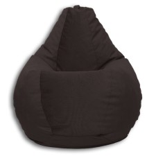 The pear-pear chair is positive real a, size L, diameter 80 cm, height 100 cm, velor, brown color