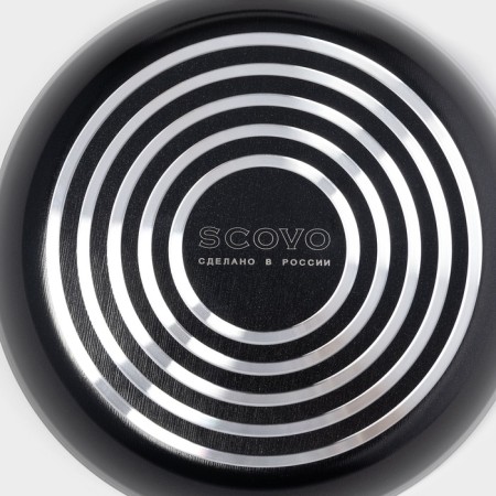 Pan Consul, D = 20 cm, glass cover, plastic handle, anti -stick coating, black color-6