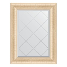 Mirror with engraving in the baguette frame, old gypsum 82 mm, 55x72 cm